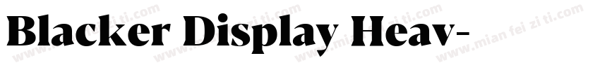 Blacker Display Heav字体转换